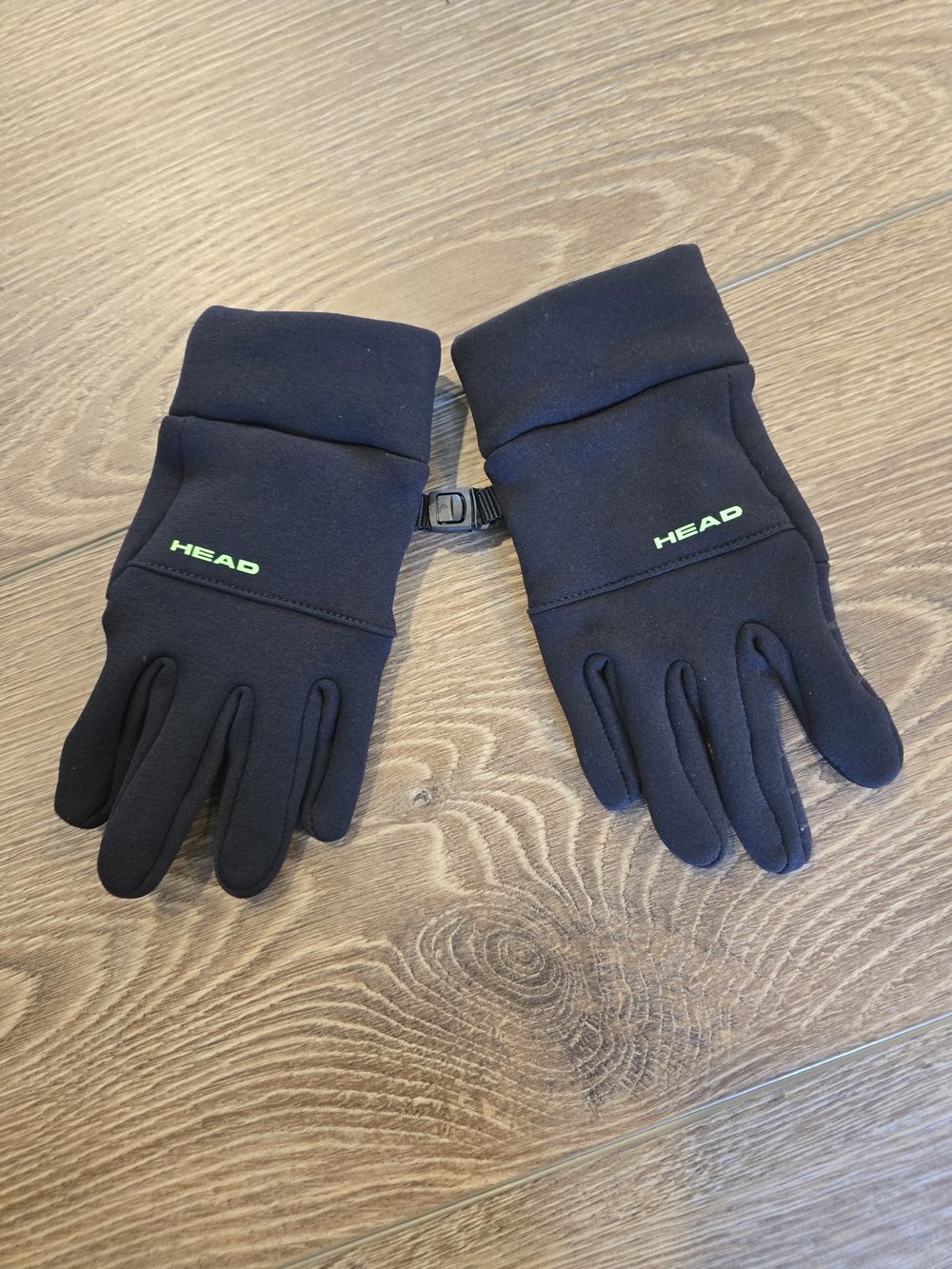 Head Kids Black Gloves with Lime Logo